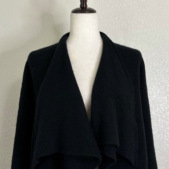 The Cashmere Project 100% Cashmere Black Open Front Cardigan, Sz Small - Picture 4 of 14